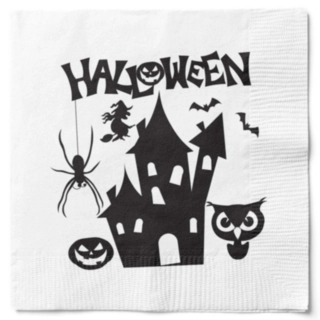 Halloween Servietter Hjemsøgt Hus
