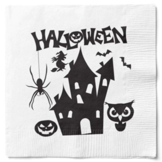 Halloween Servietter Hjemsøgt Hus