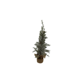 Kunstigt Juletræ Med Jutesæk Grøn
