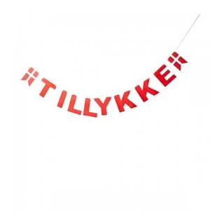 Tillykke Guirlande Rød