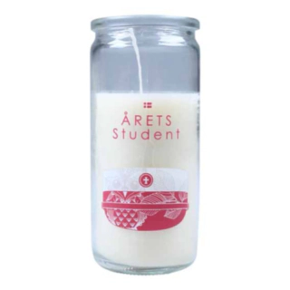 Årets Student Lys I Glas Rød