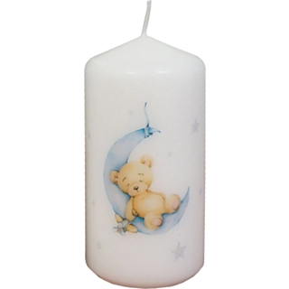 Bamse Bloklys Hvid/Lyseblå