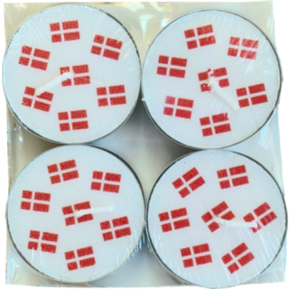 Dannebrog Store Fyrfadslys
