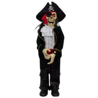 Bevægende Pirat Skeletfigur Med Lys & Lyd