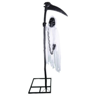 Bevægende Grim Reaper Med Lyd & Lys Hvid