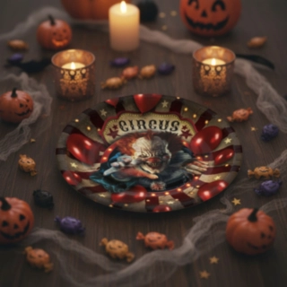 Halloween Cirkus Paptallerkener