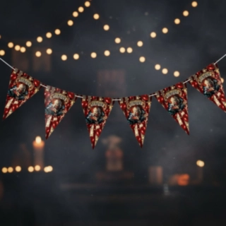 Halloween Cirkus Vimpelguirlande
