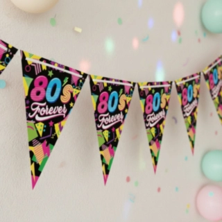 80's Forever Vimpelguirlande