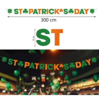 St. Patrick Glimmerguirlande Grøn/Orange