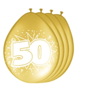 50 Års Balloner Guld