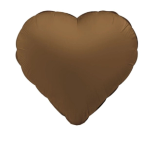 Hjerteformet Folieballon Chokoladebrun