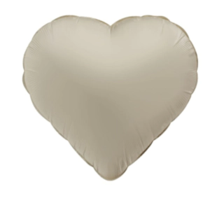 Hjerte Folieballon Creme Latte