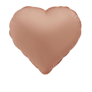 Hjerteformet Folieballon Vintage Rose