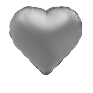Hjerte Folieballon Sølv