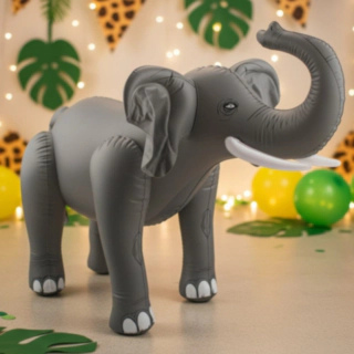 Oppustelig Elefant Grå