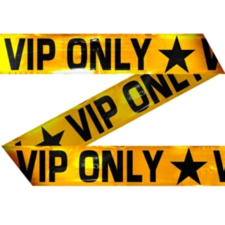 VIP Only Afspærringsbånd Gul/Guld