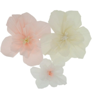 Crepe Papirblomster Pastel