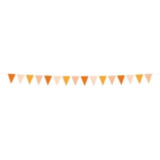 Peach Vimpelguirlande Orange/Natur