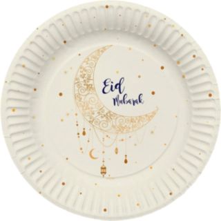 Eid Mubarak Måne Paptallerkener