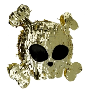 Pirat Dødningehoved Piñata Guld