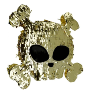 Pirat Dødningehoved Piñata Guld