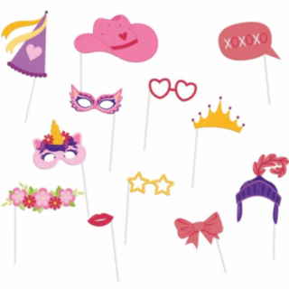 Prinsesse Photobooth Rekvisitter Lyserød Mix
