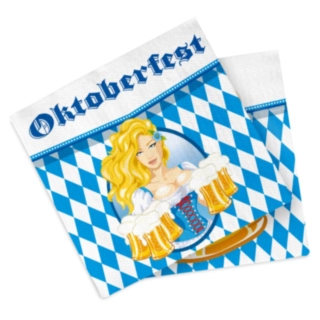 Oktoberfest Ølpige Servietter