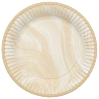 Marmor Paptallerkener Beige