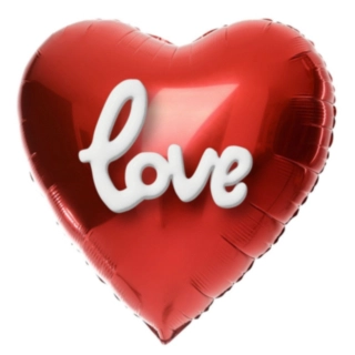 Love Hjerte Folieballon Rød