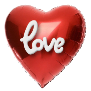 Love Hjerte Folieballon Rød