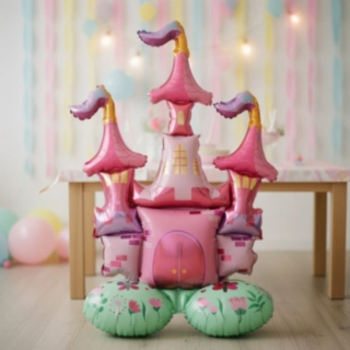 Prinsesseslot Folieballon Pink