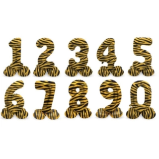Tigerstribet Talballon Guld