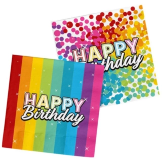 Rainbow Birthday Servietter