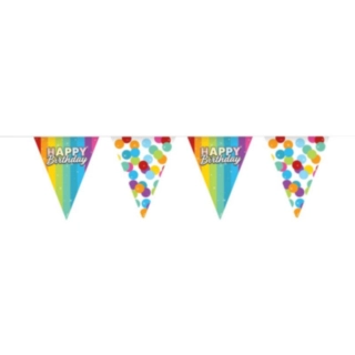 Rainbow Birthday Vimpelguirlande