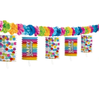 Rainbow Birthday Lanterne Guirlande