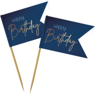 Happy Birthday Cocktailpinde True Blue