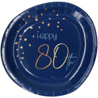Paptallerkener 80 År True Blue