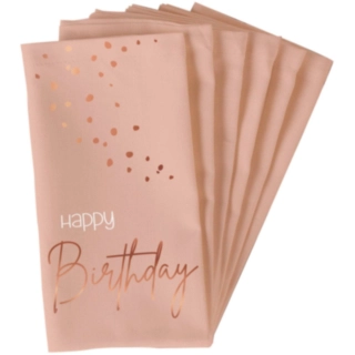 Happy Birthday Servietter Lush Blush