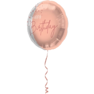 Folieballon Happy Birthday Lush Blush