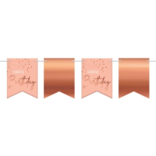 Flagguirlande Happy Birthday Lush Blush