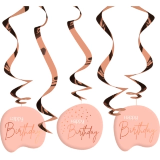 Swirls Happy Birthday Lush Blush
