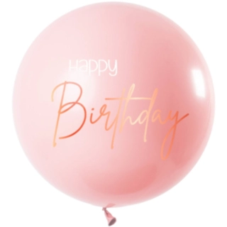 Kæmpe Ballon Happy Birthday Lush Blush