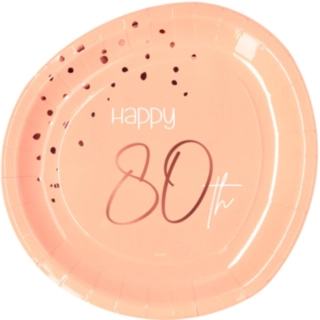 Paptallerkener 80 Års Lush Blush