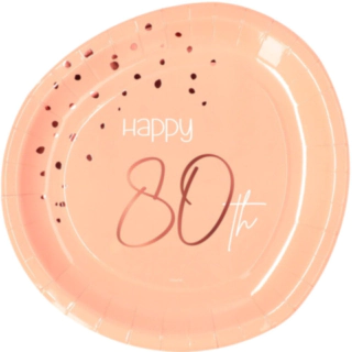 Paptallerkener 80 Års Lush Blush