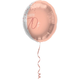 Folieballon 70 År Lush Blush