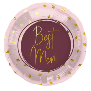 Best Mom Folieballon Lyserød