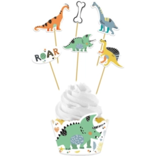 Dinosaur Roars Cupcake Pynt