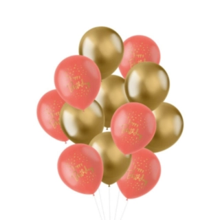 Golden Dusk Ballon Mix Rød/Guld