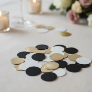 Cirkel Konfetti Sort/Creme/Champagne