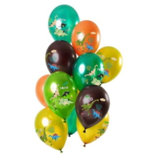 Dinosaur Roars Metalliske Ballon Mix Grøn